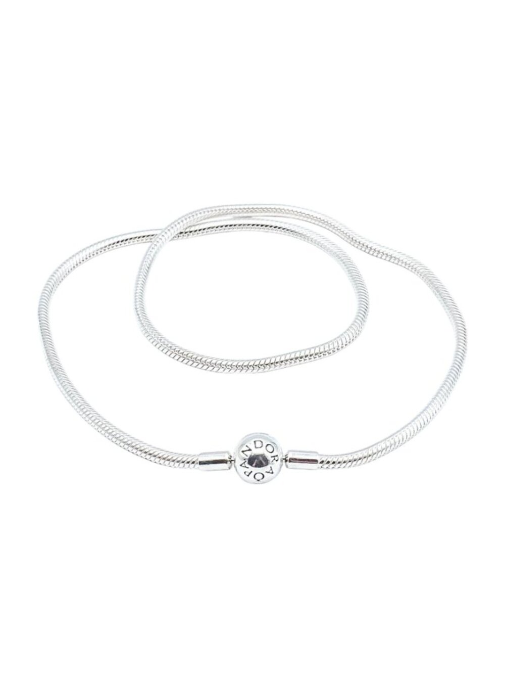 Pandora Moments Smooth Sterling Silver Snake Chain Necklace 16.5 Inches View 3